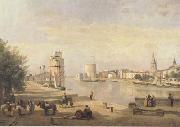 Jean Baptiste Camille  Corot Le port de La Rochelle (mk11) oil painting artist
